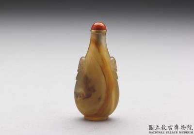 图片[2]-Agate snuff bottle with beast-head shoulder-ring design, Qing dynasty, 18th century-China Archive